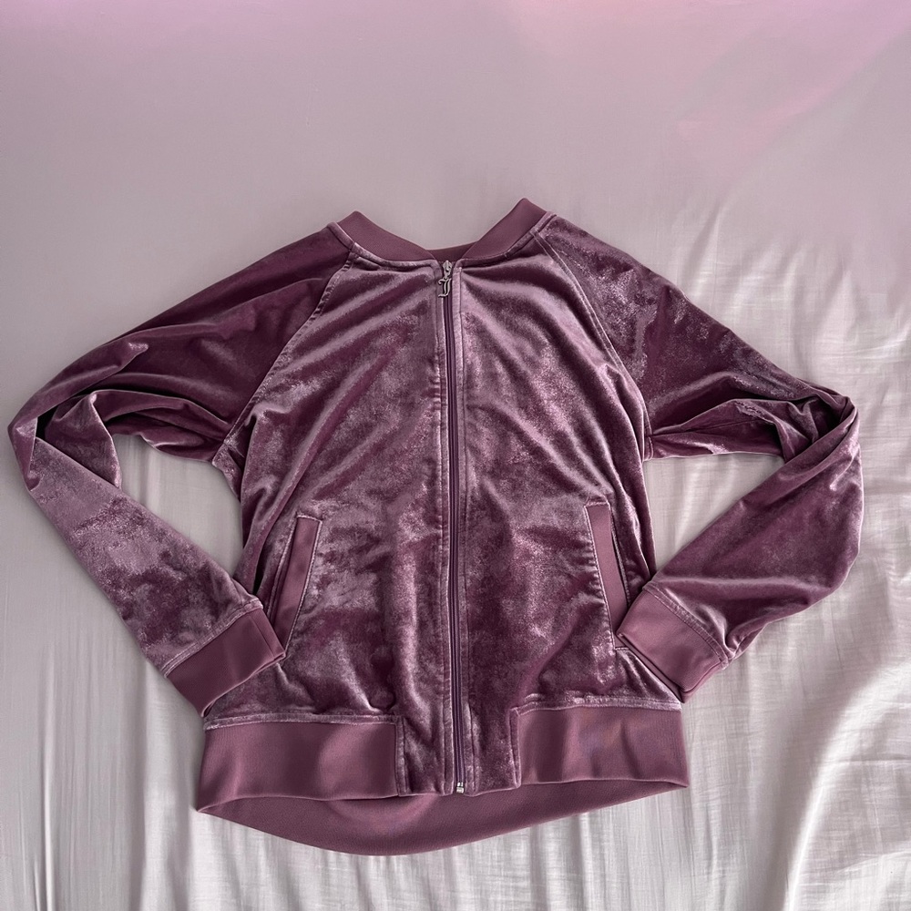 Juicy Couture Purple Velvet Bomber Jacket